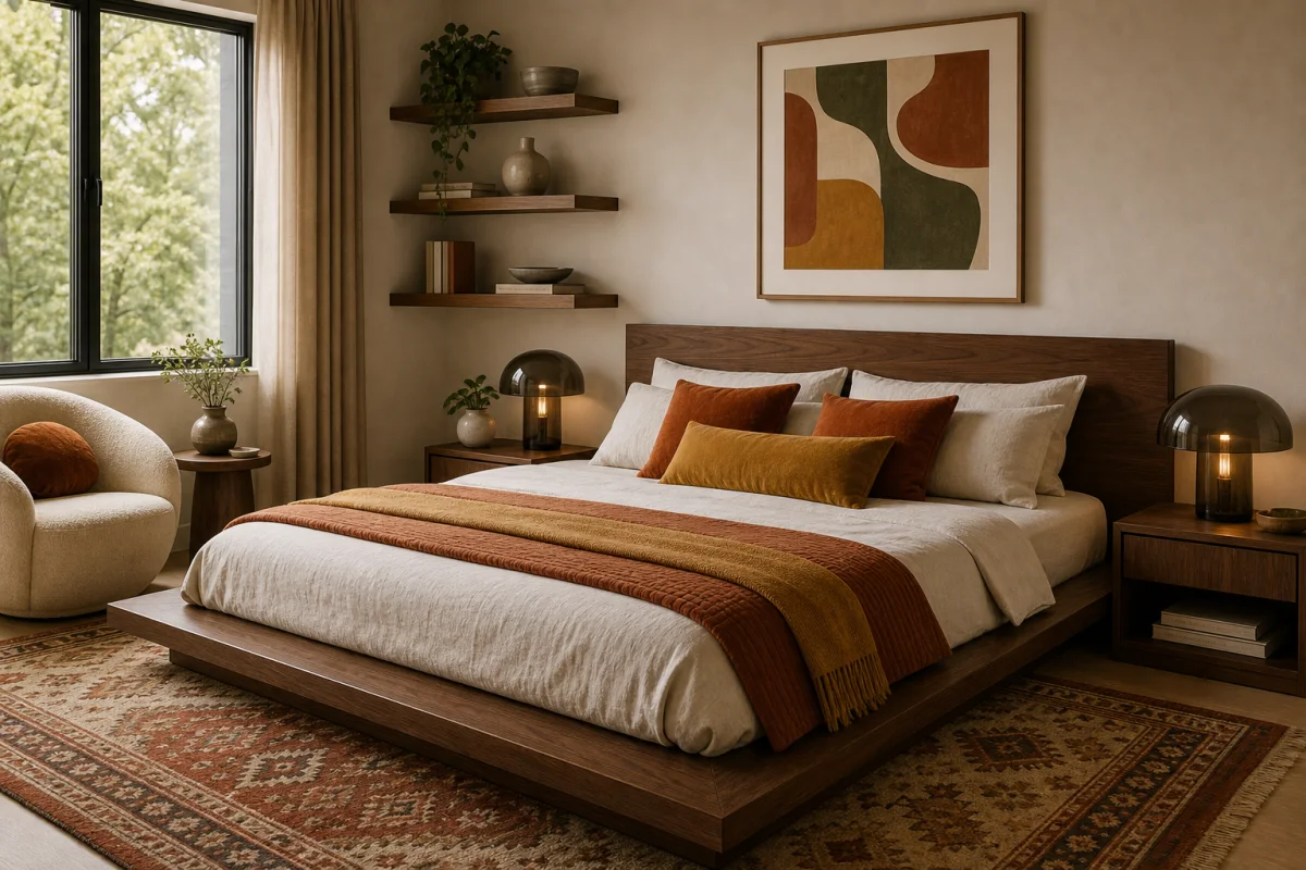 70s Interior Design Bedroom interior