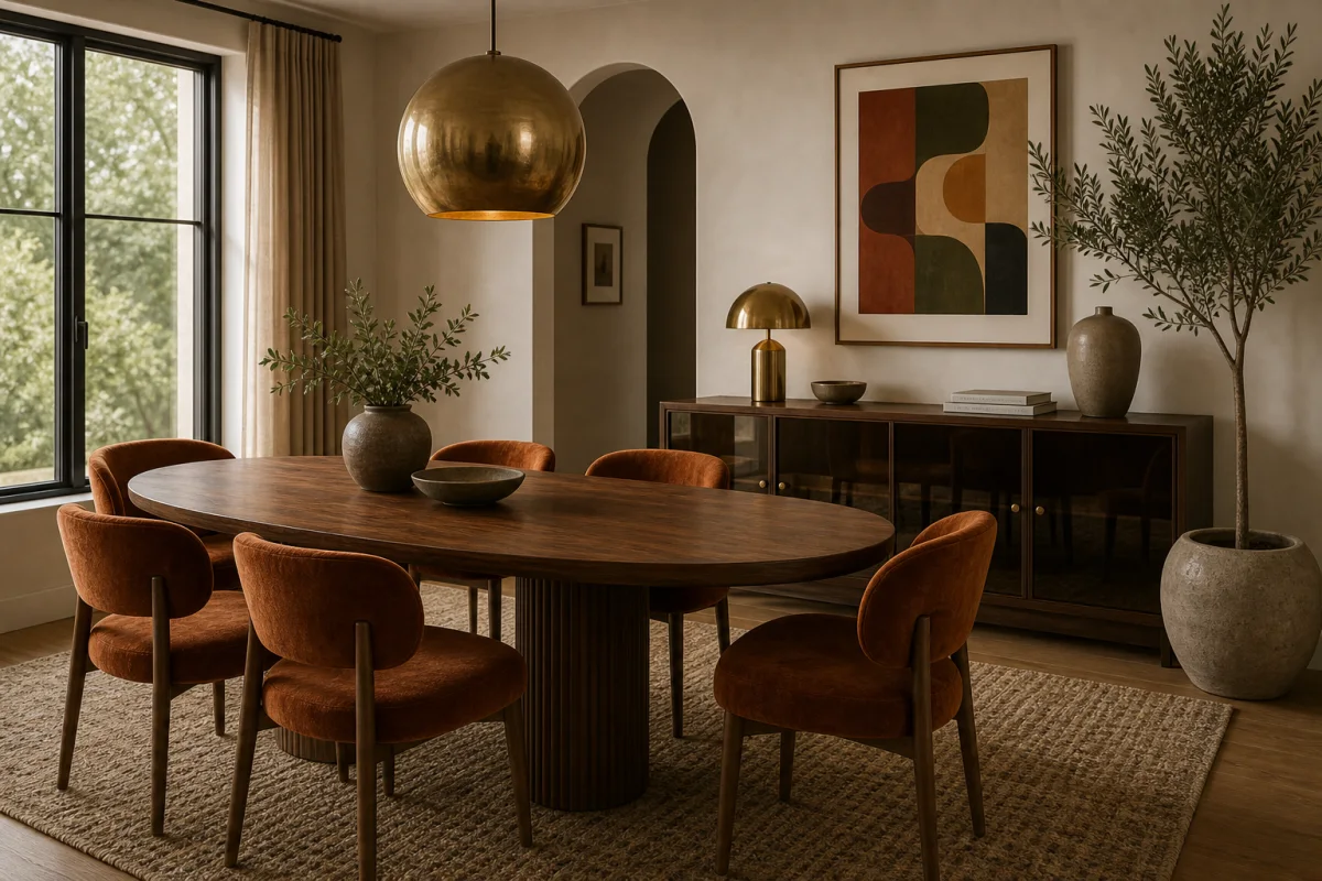 70s Interior Design Dining Room interior