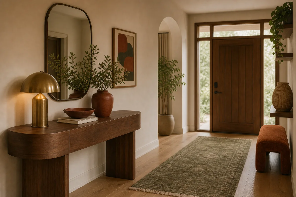 70s Interior Design Entryway & Hallway interior