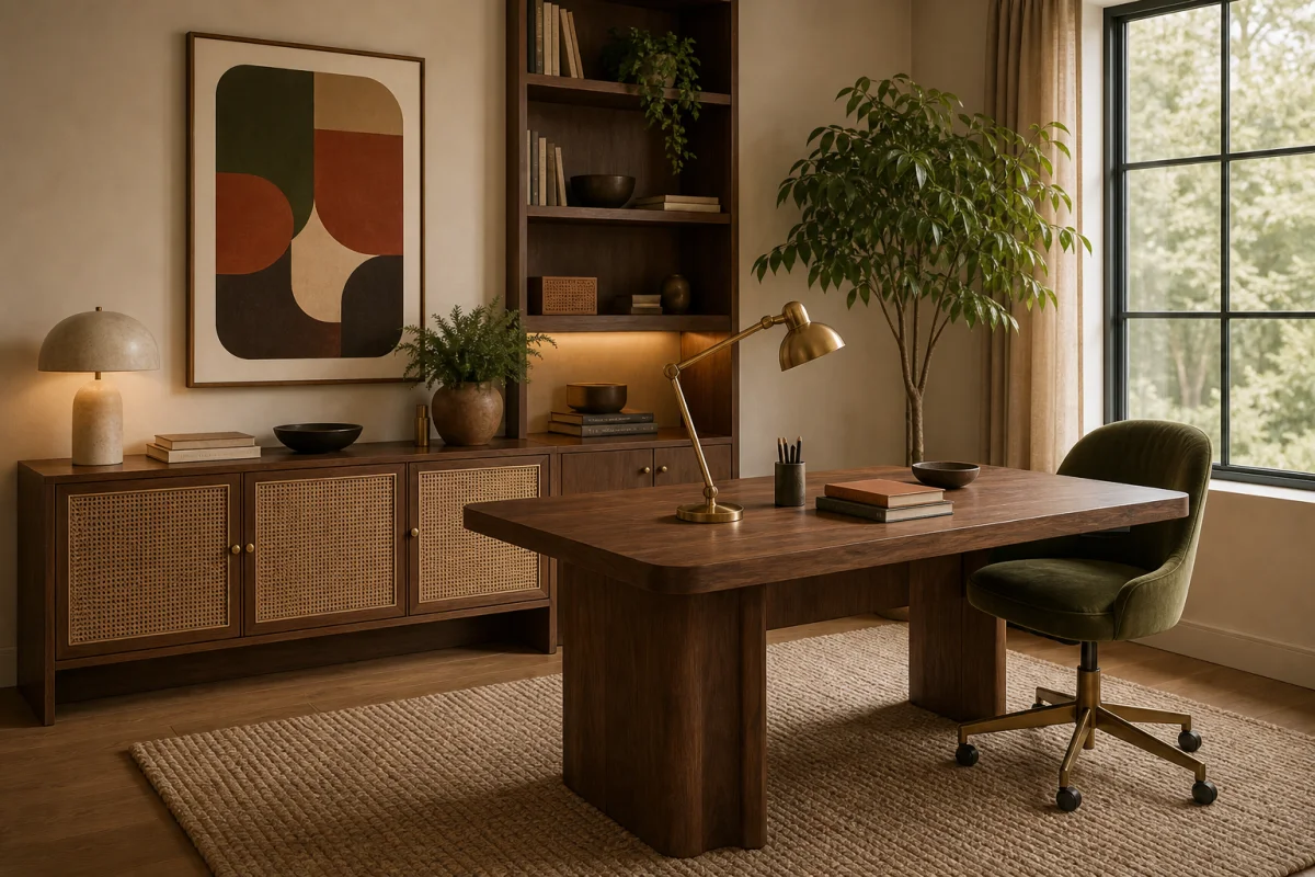 70s Interior Design Home Office interior
