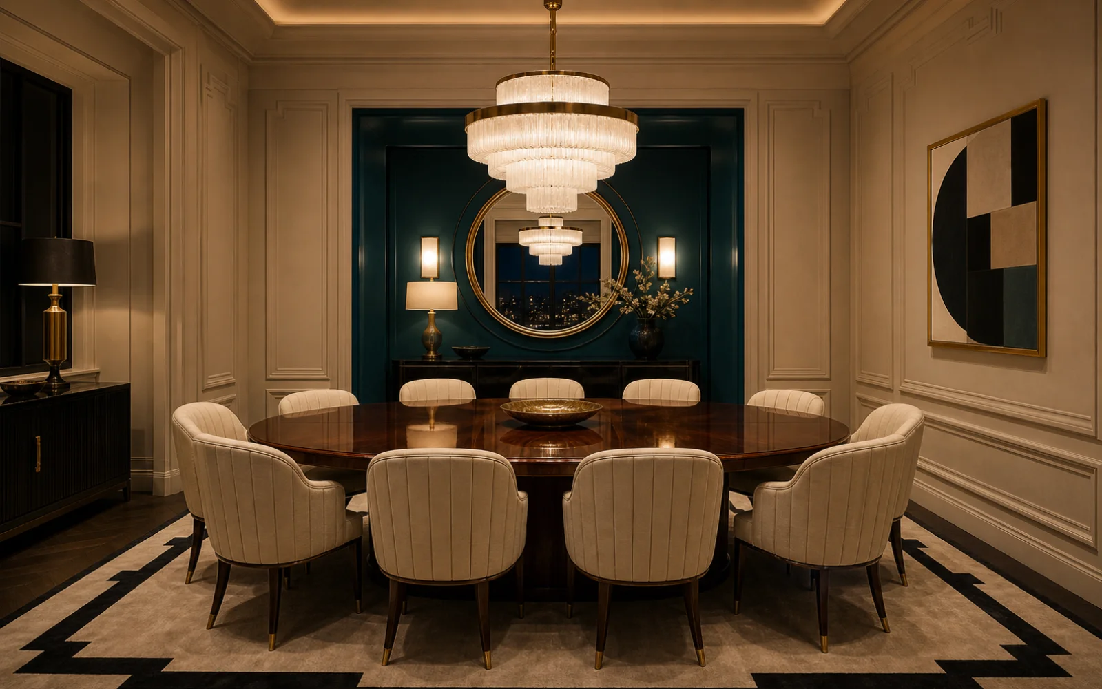 Art Deco Dining room interior