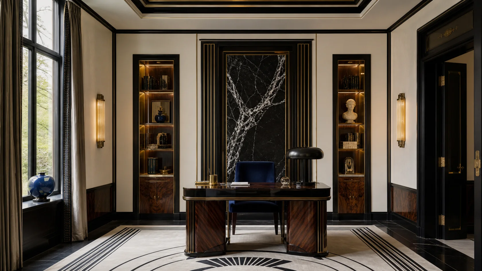 Sapphire Study Art Deco Home Office