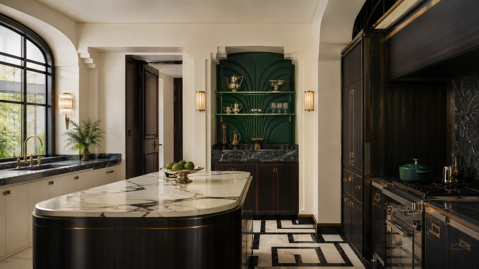 Emerald Niche Art Deco Kitchen
