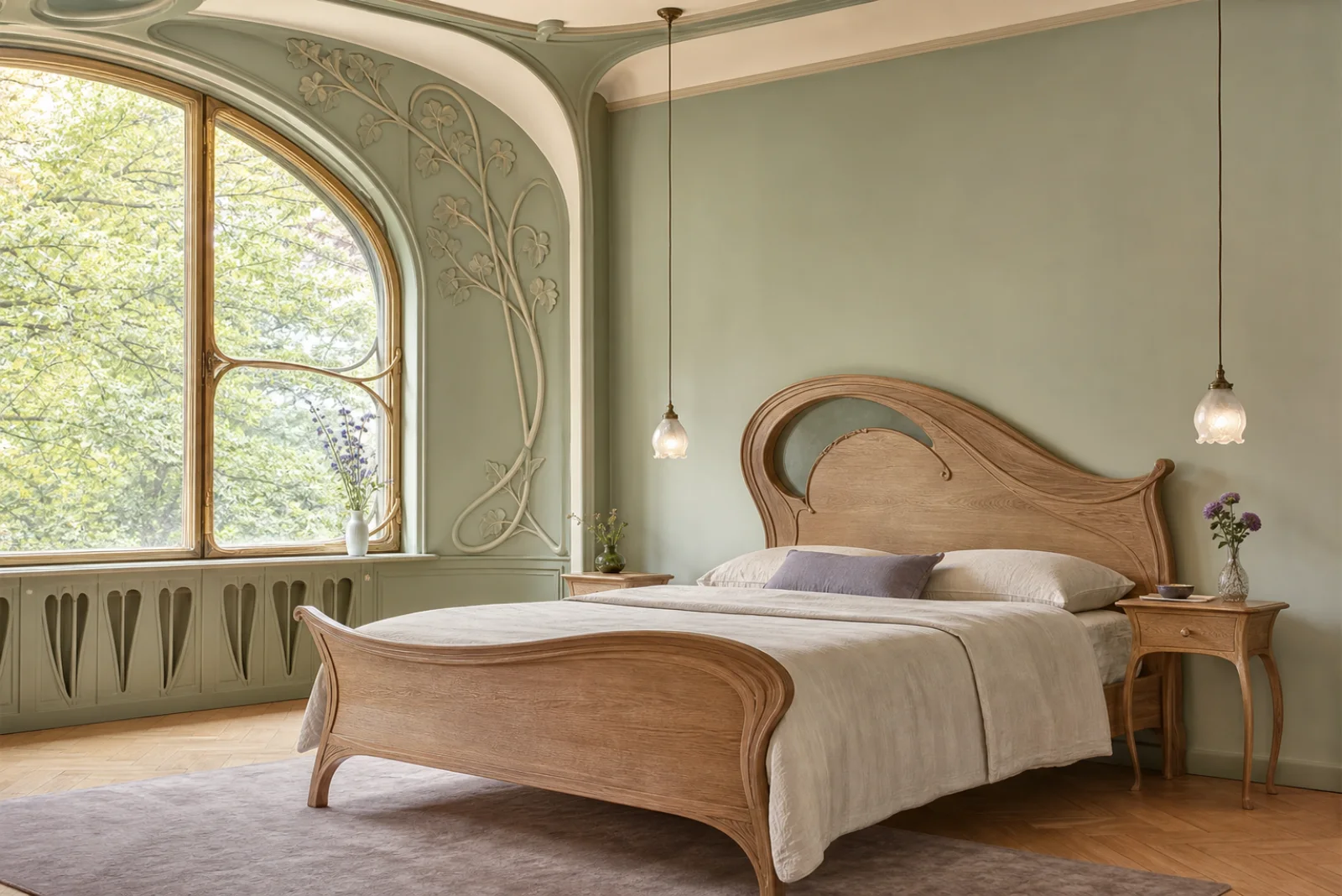 Art Nouveau styled corner