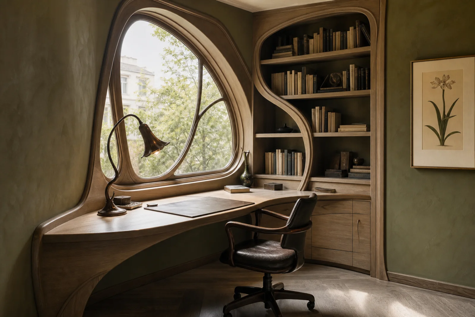 Art Nouveau Home office interior
