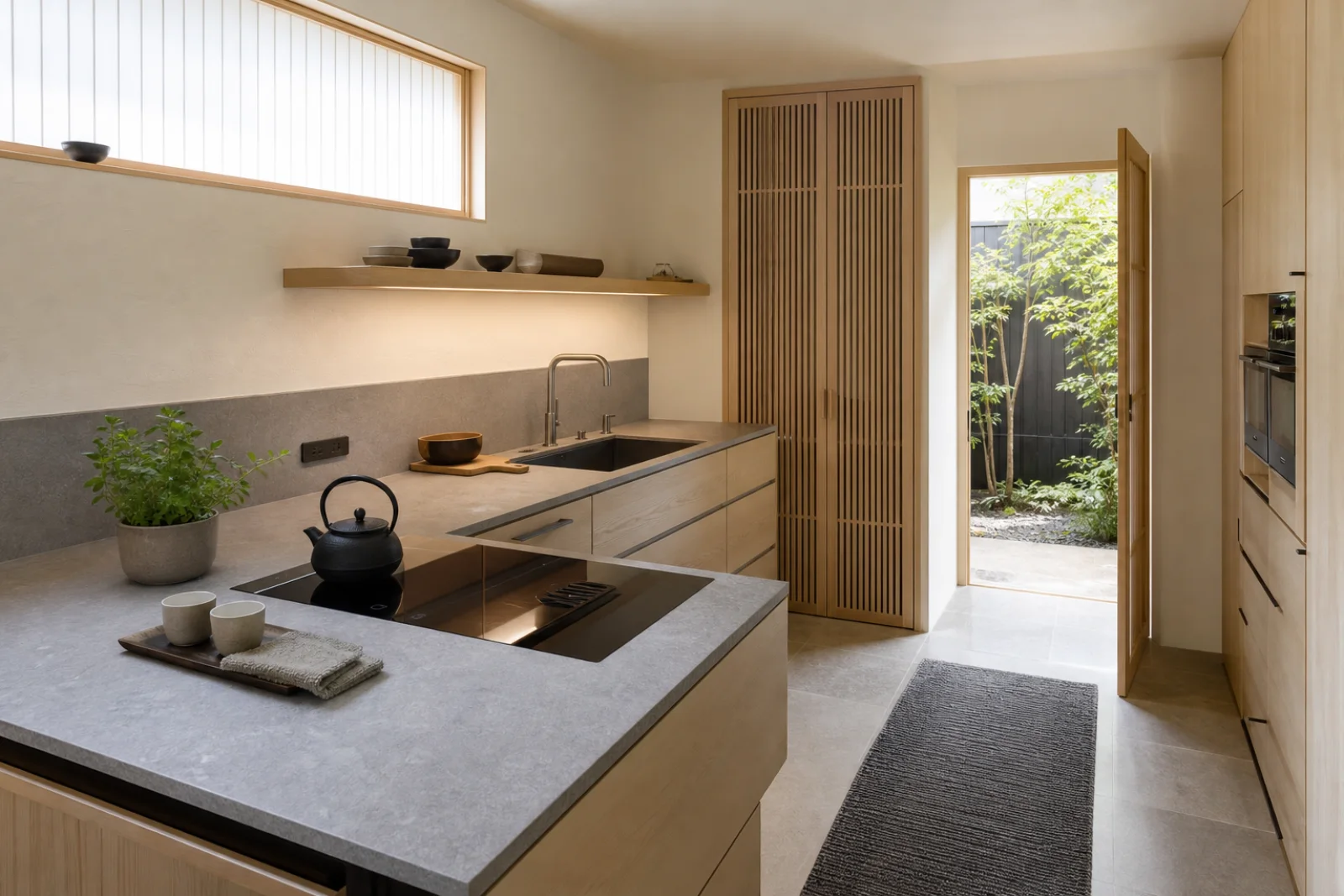 Asian Zen kitchen interior