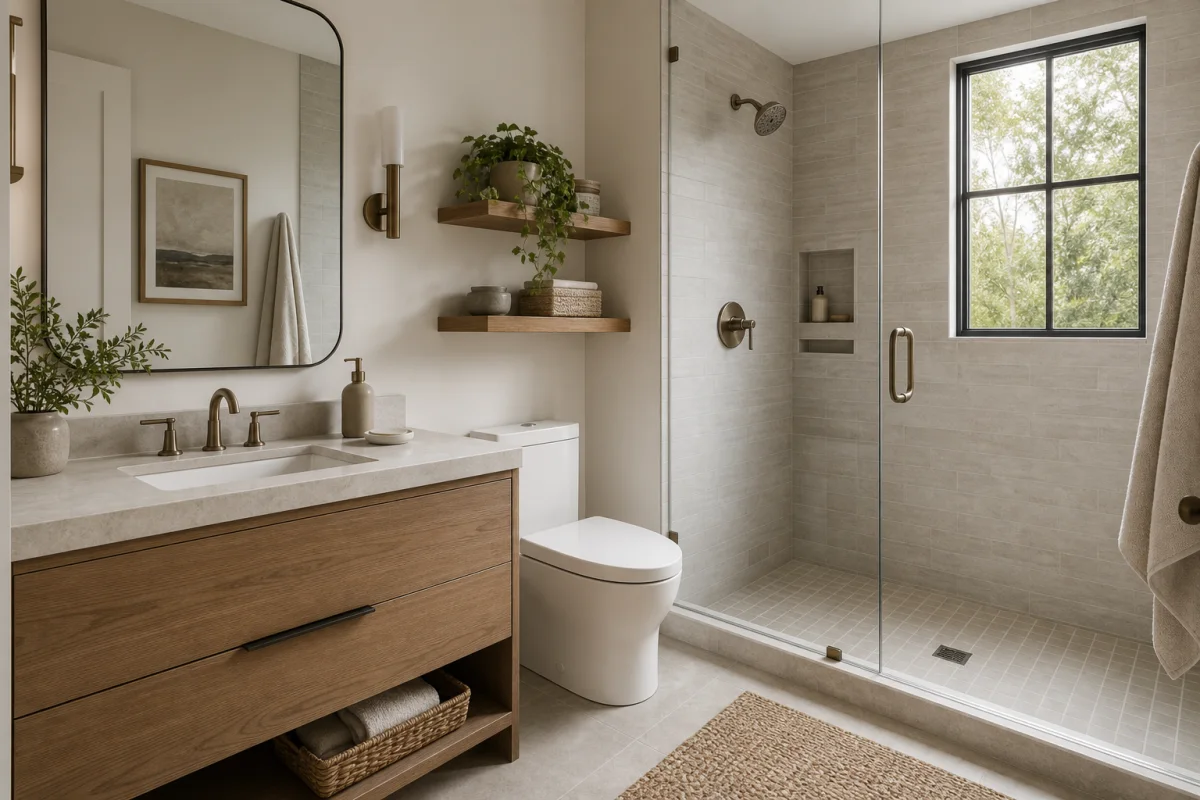Bathroom colors interior palette