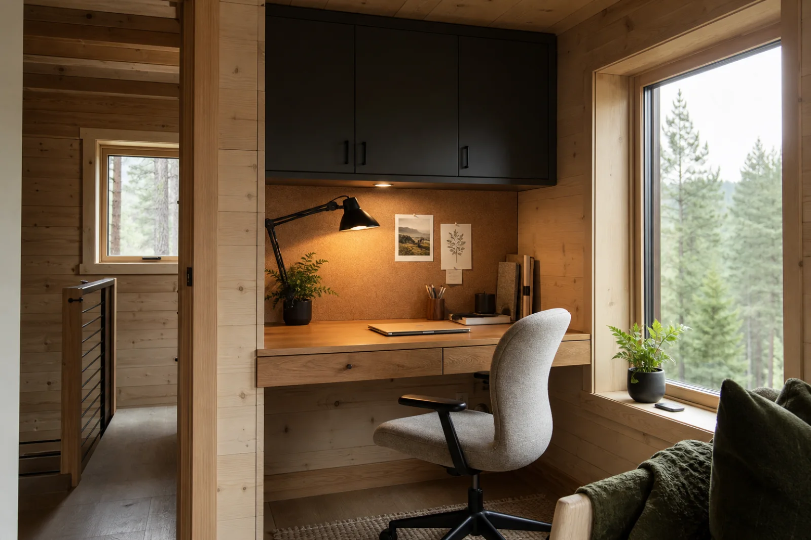 Cabin Home office interior