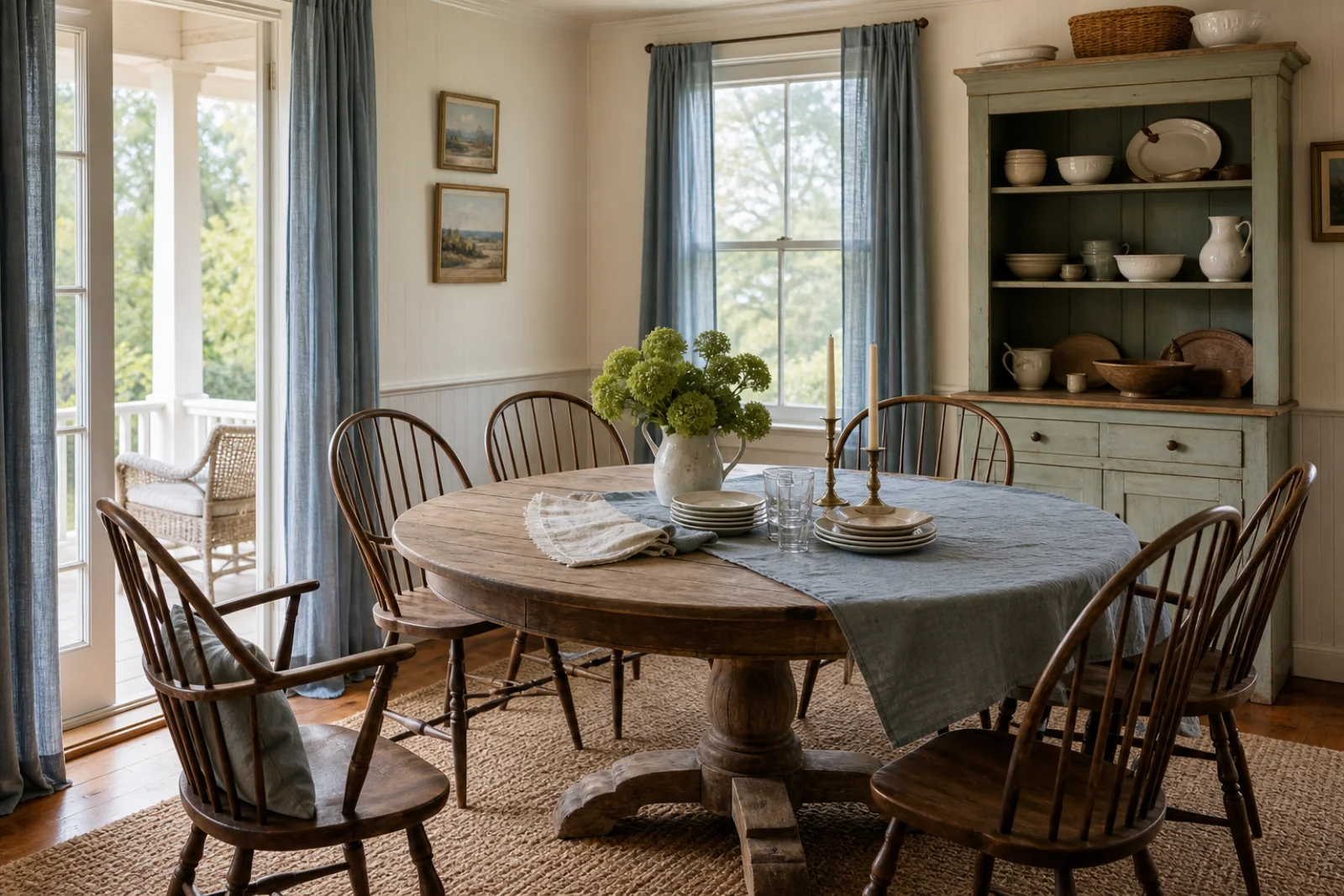 Coastal Grandmother Dining room interior