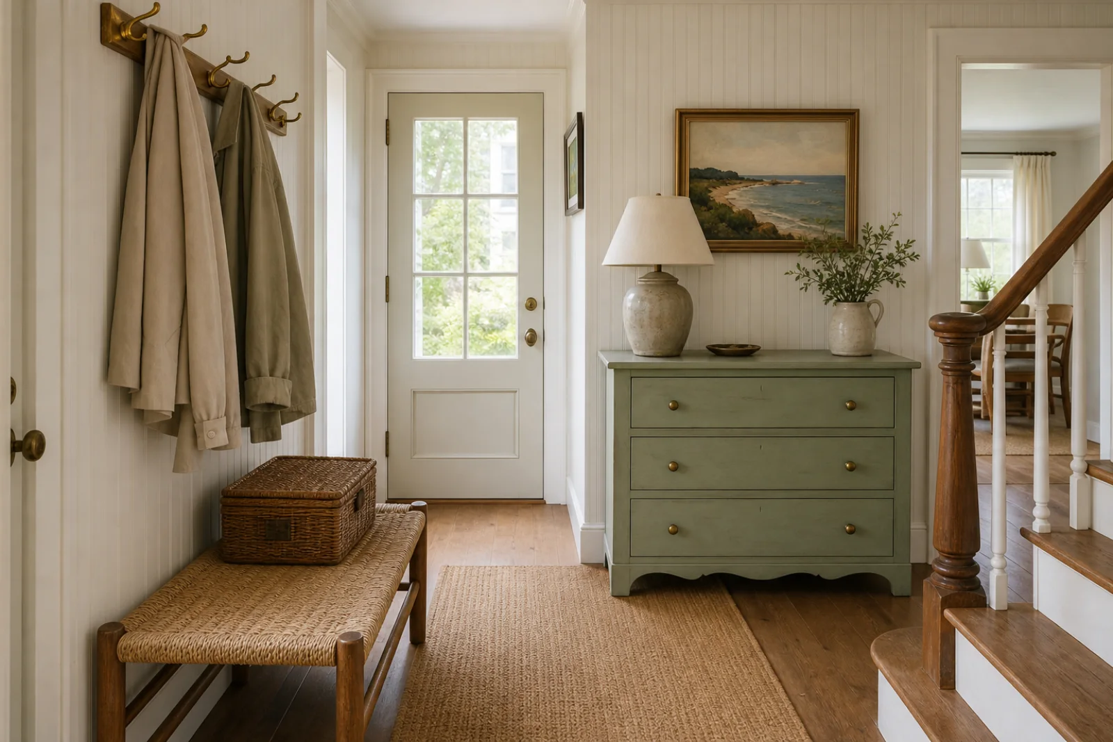 Coastal Grandmother Entryway interior