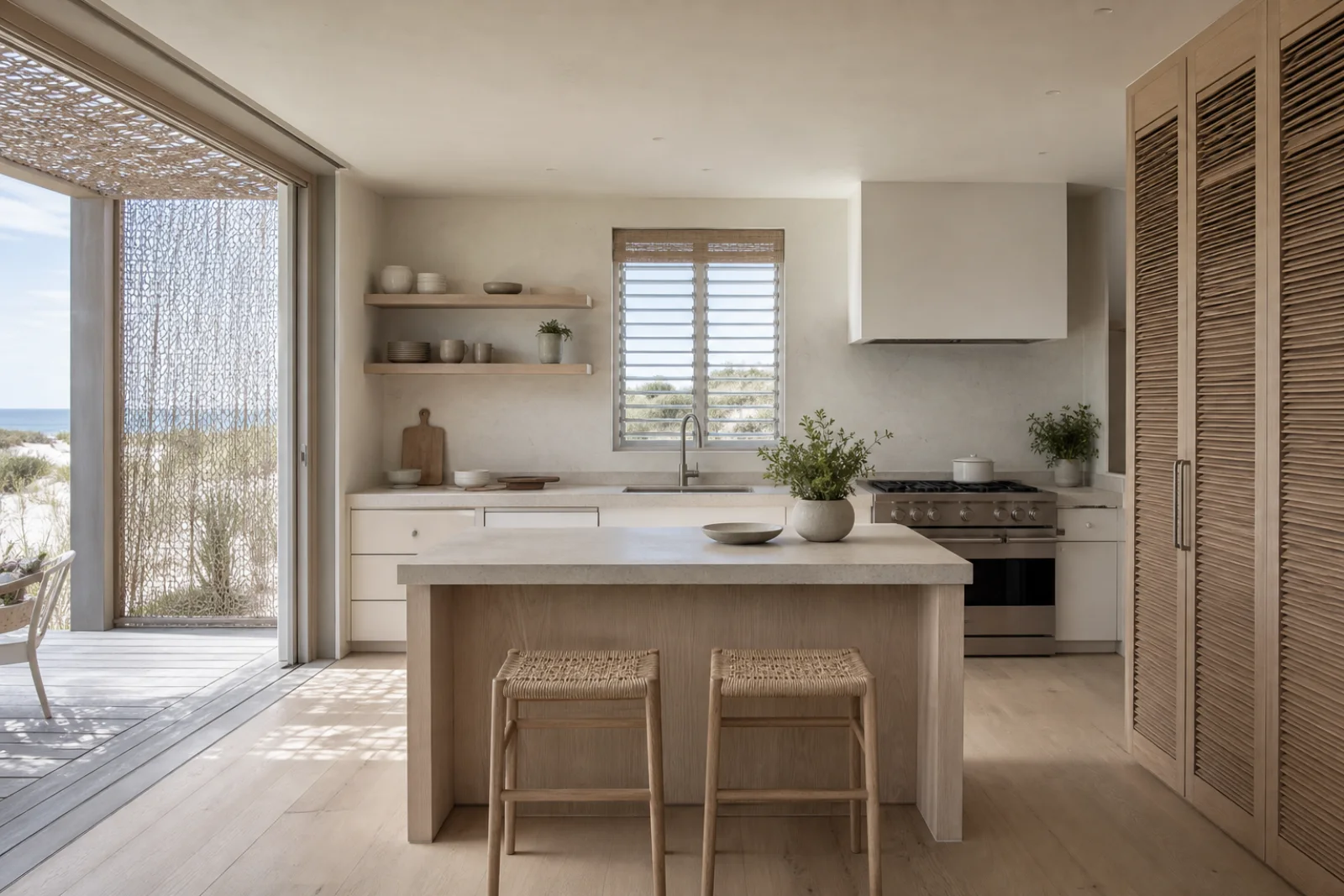 Coastal kitchen interior