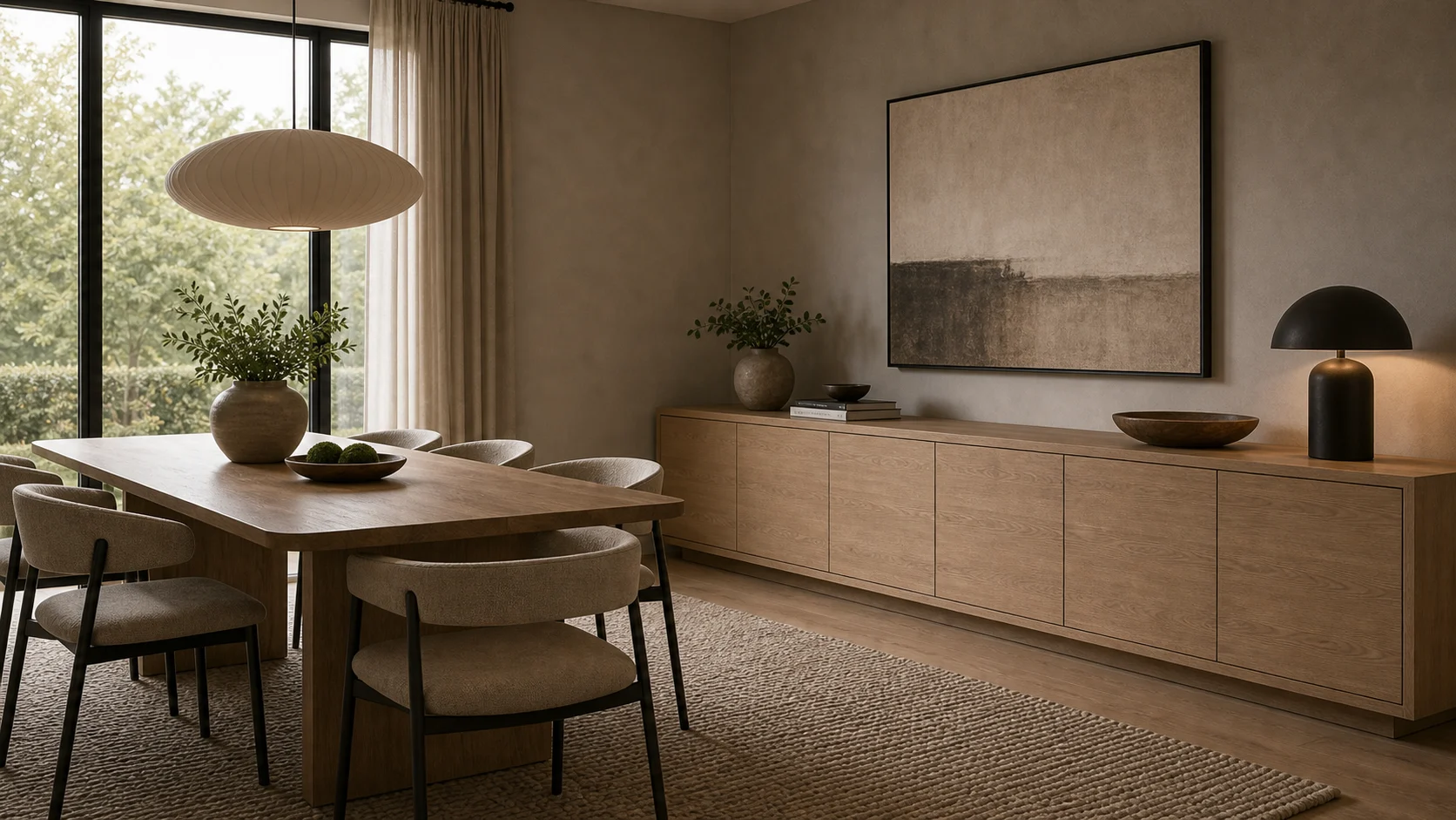 Contemporary storage sideboard for dining room