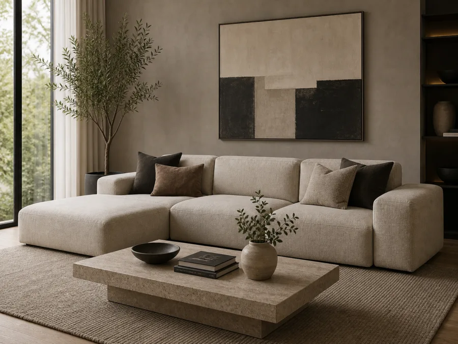 Modular low sofa for Contemporary interior design