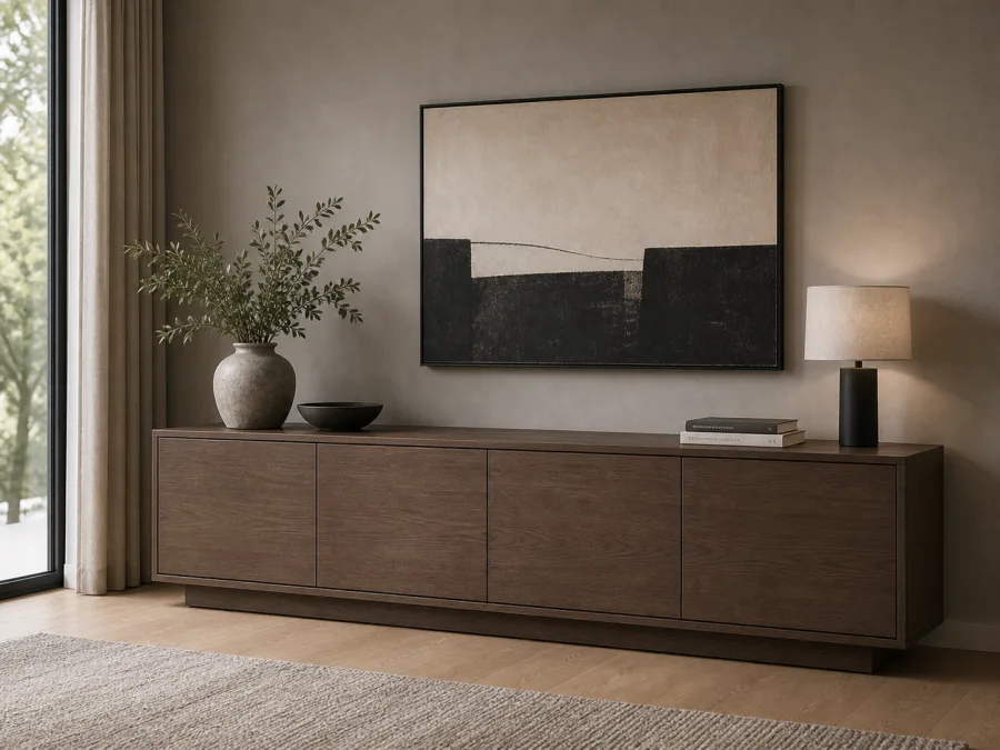 Low storage sideboard for Contemporary interior design