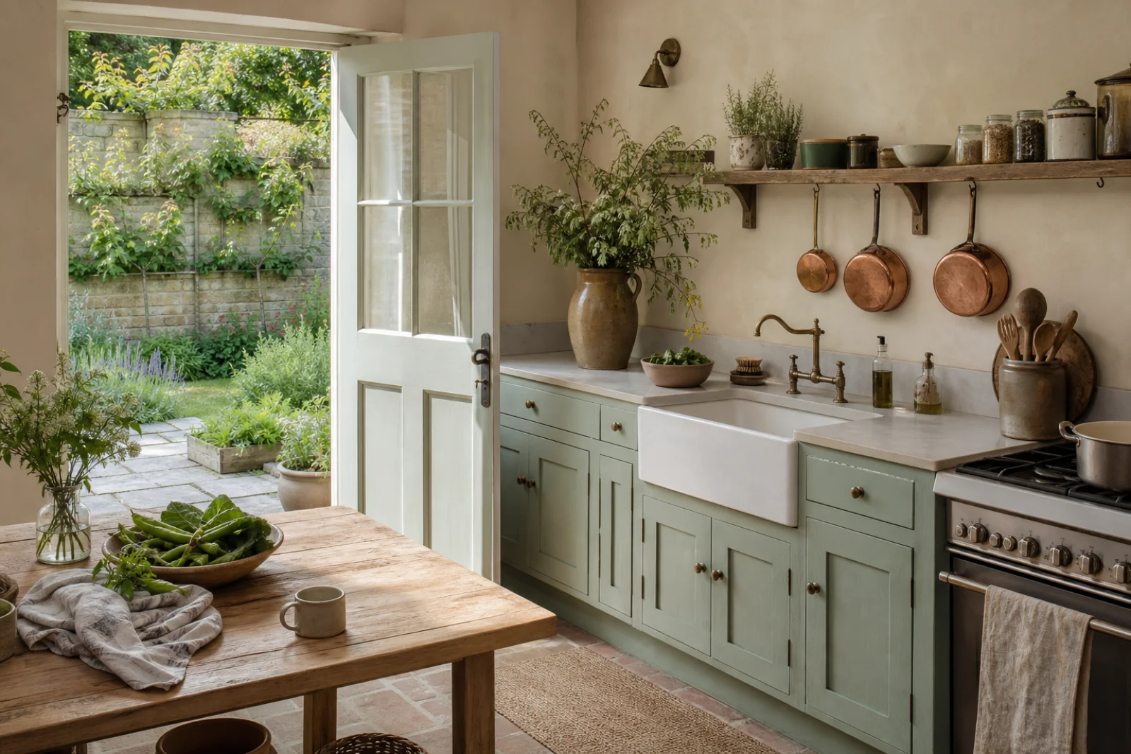 Cottagecore kitchen interior