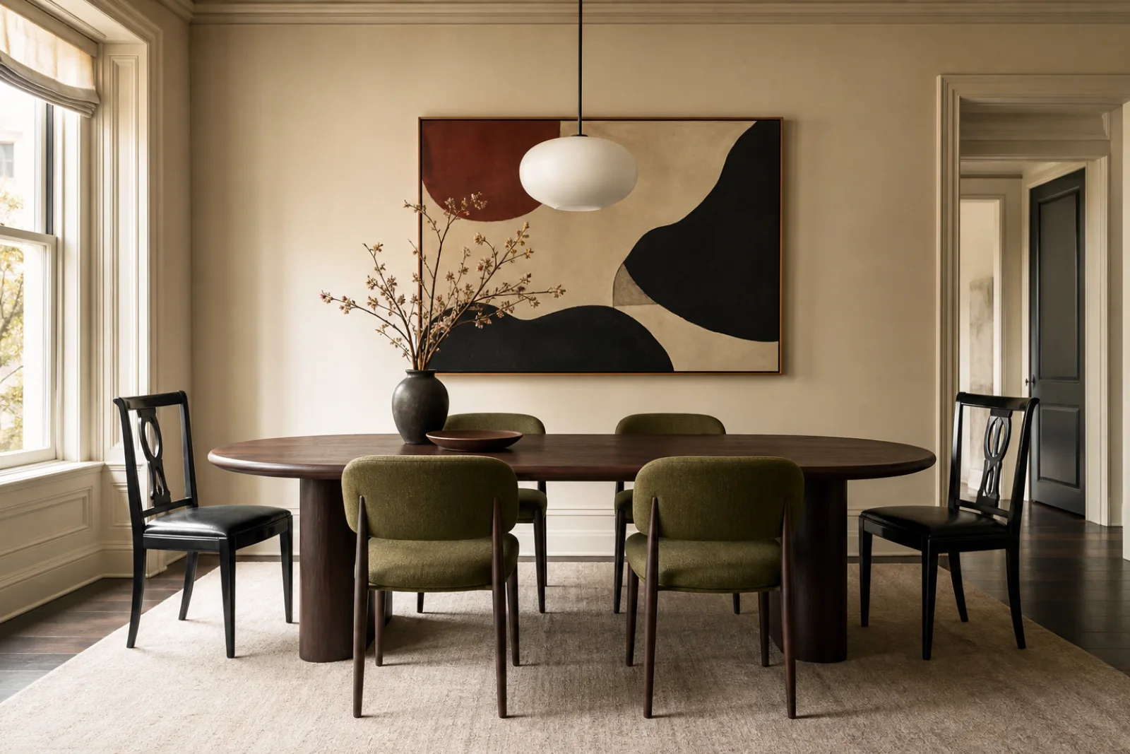 Eclectic Dining room interior