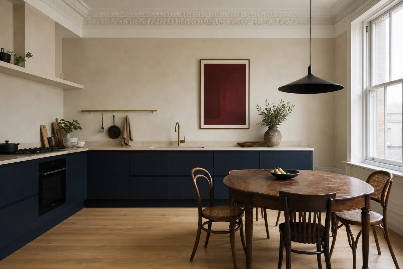 Eclectic kitchen interior