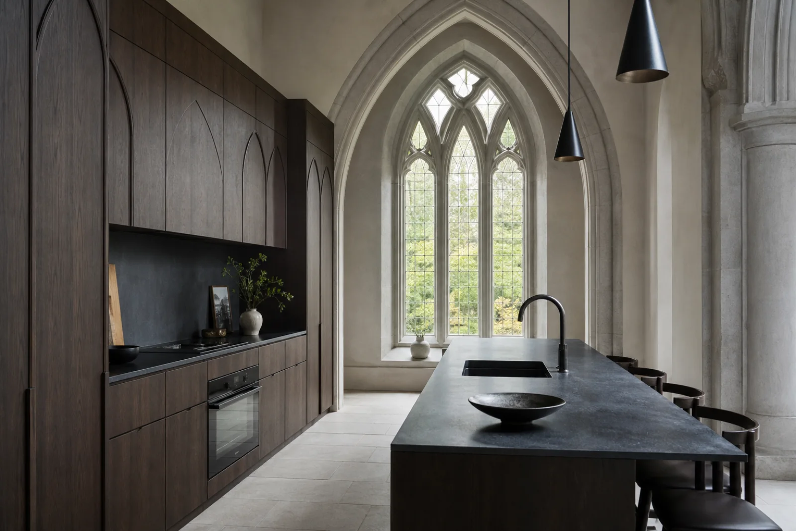 Gothic kitchen interior