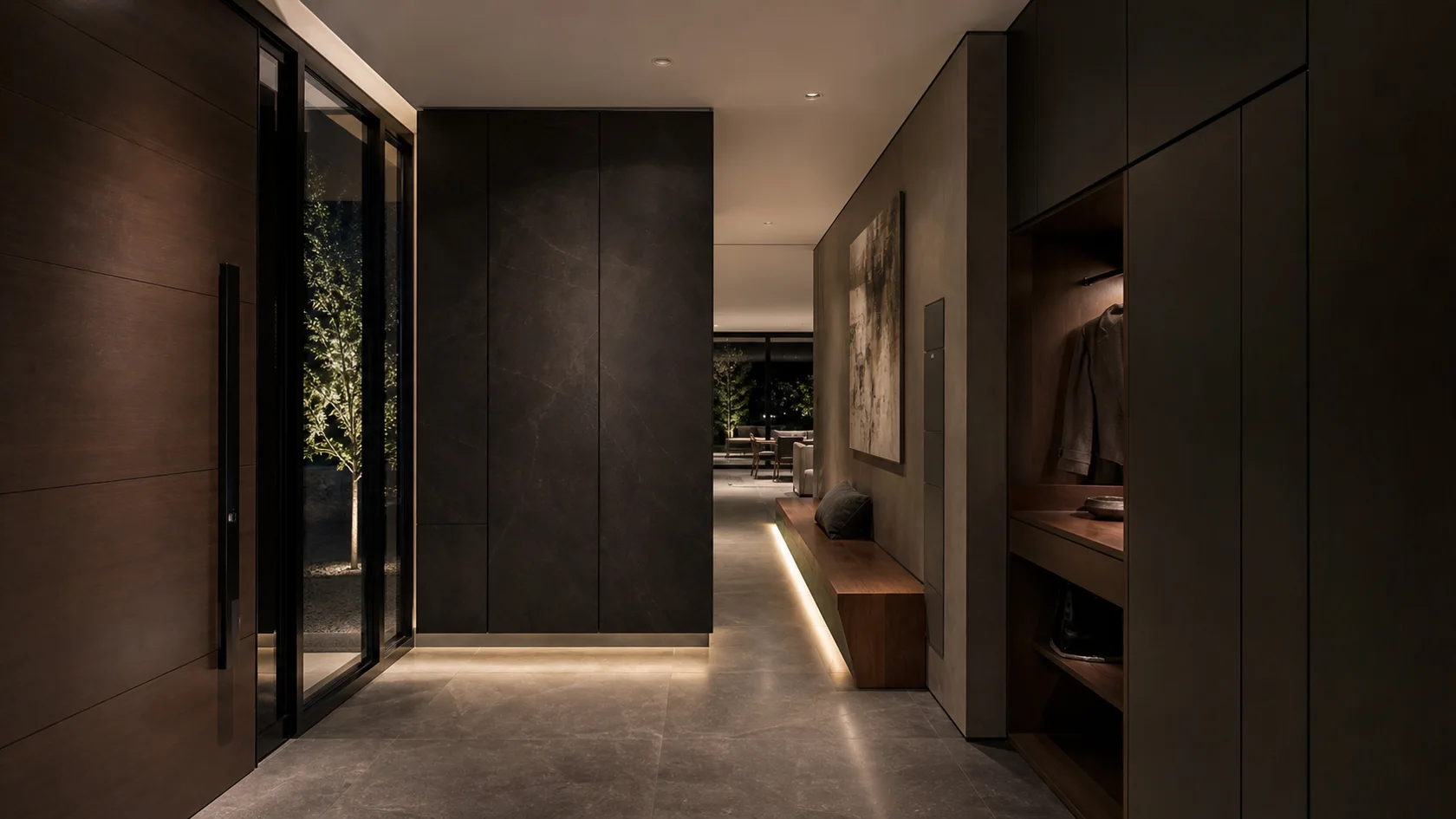 Night Path High-Tech Entryway & Hallway