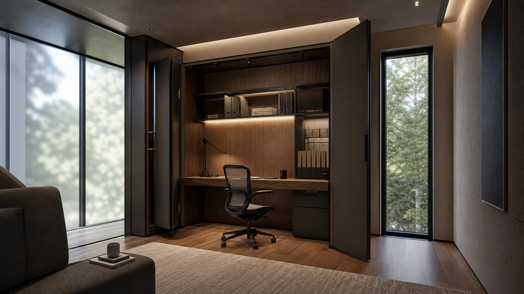 Compact Wall High-Tech Home Office