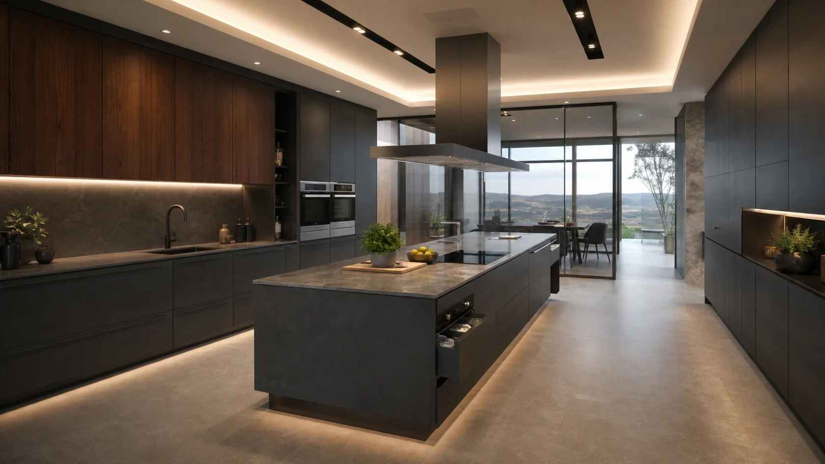 Smart Island High-Tech Kitchen