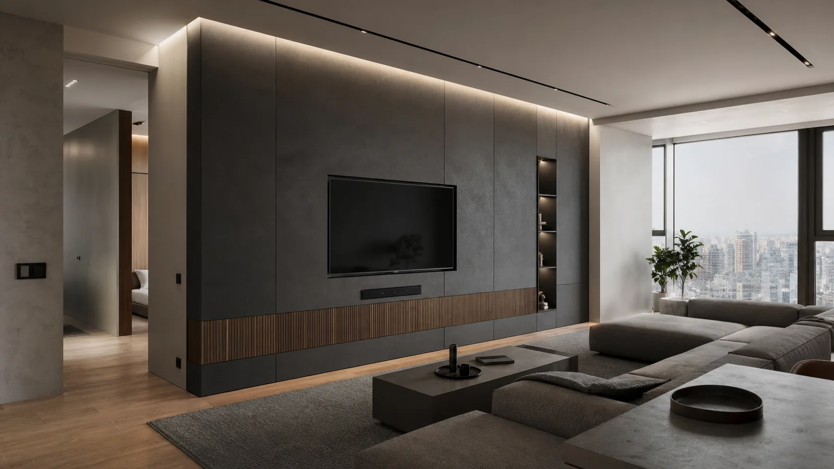 Compact Smart High-Tech Living Room