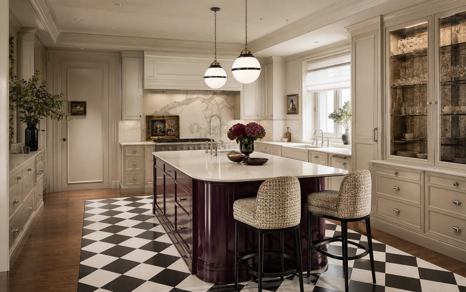 Hollywood Regency kitchen interior