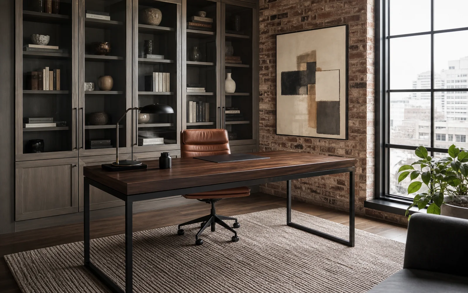 Industrial Chic Home office interior