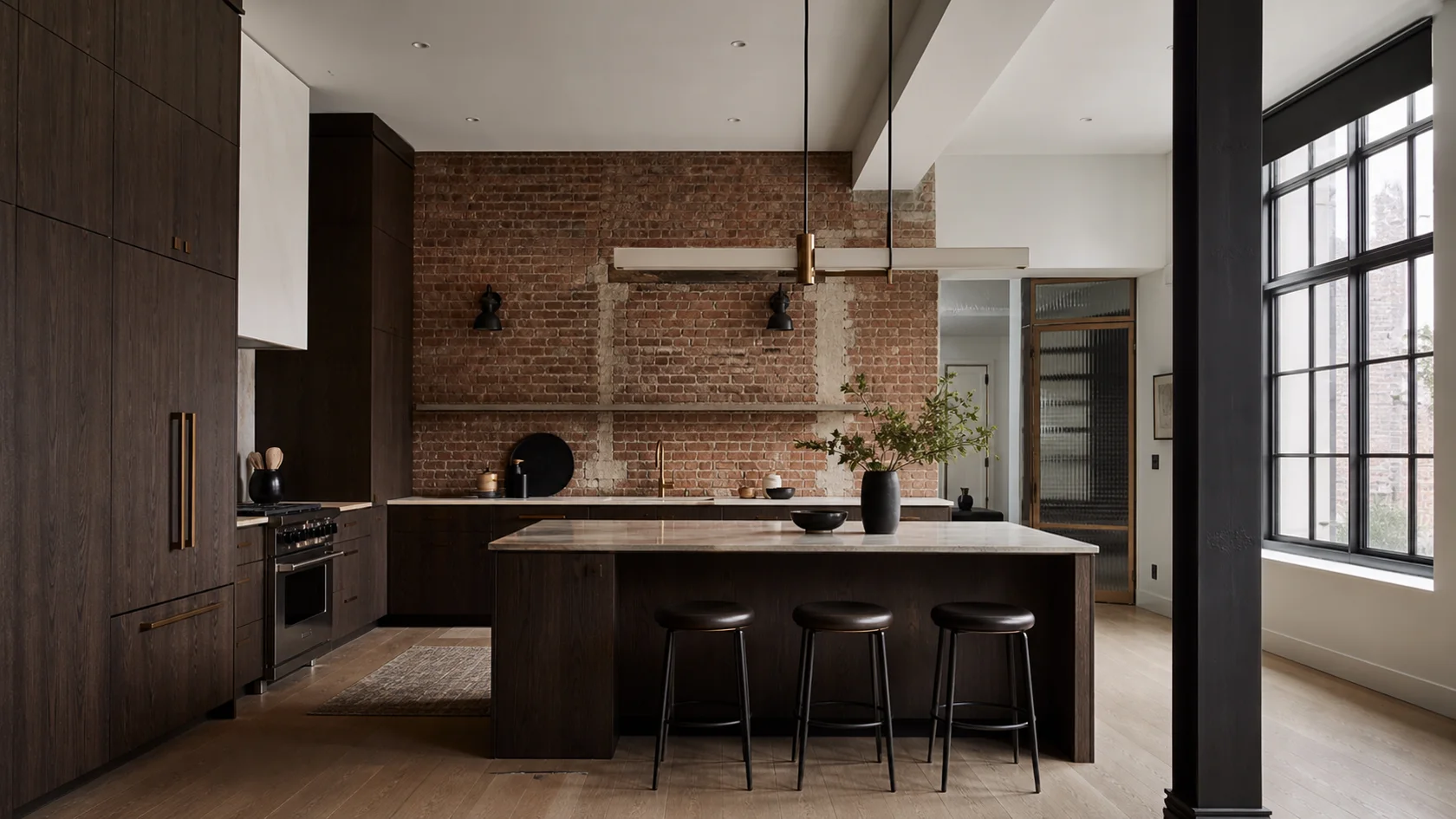 Smoked Oak Industrial Chic Kitchen