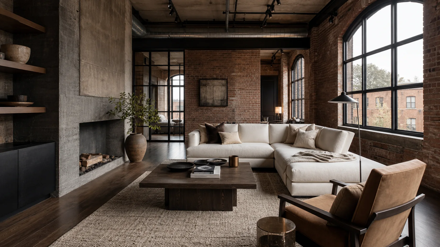 Refined Loft Industrial Chic Living Room