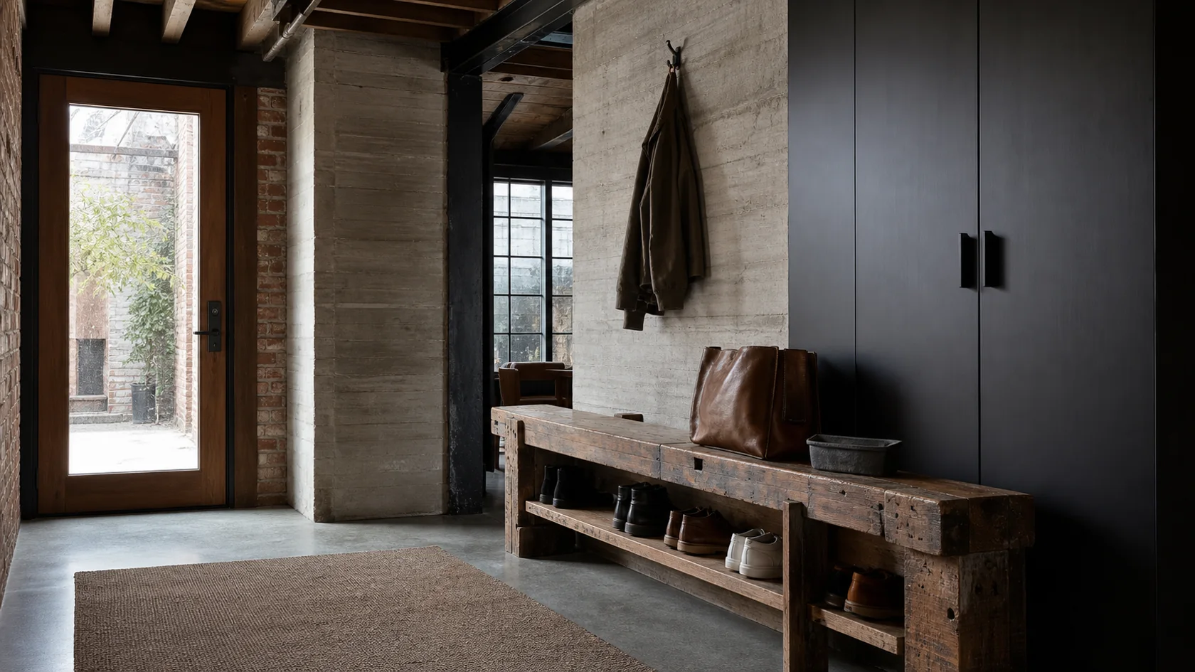 Workshop Bench Industrial Entryway & Hallway