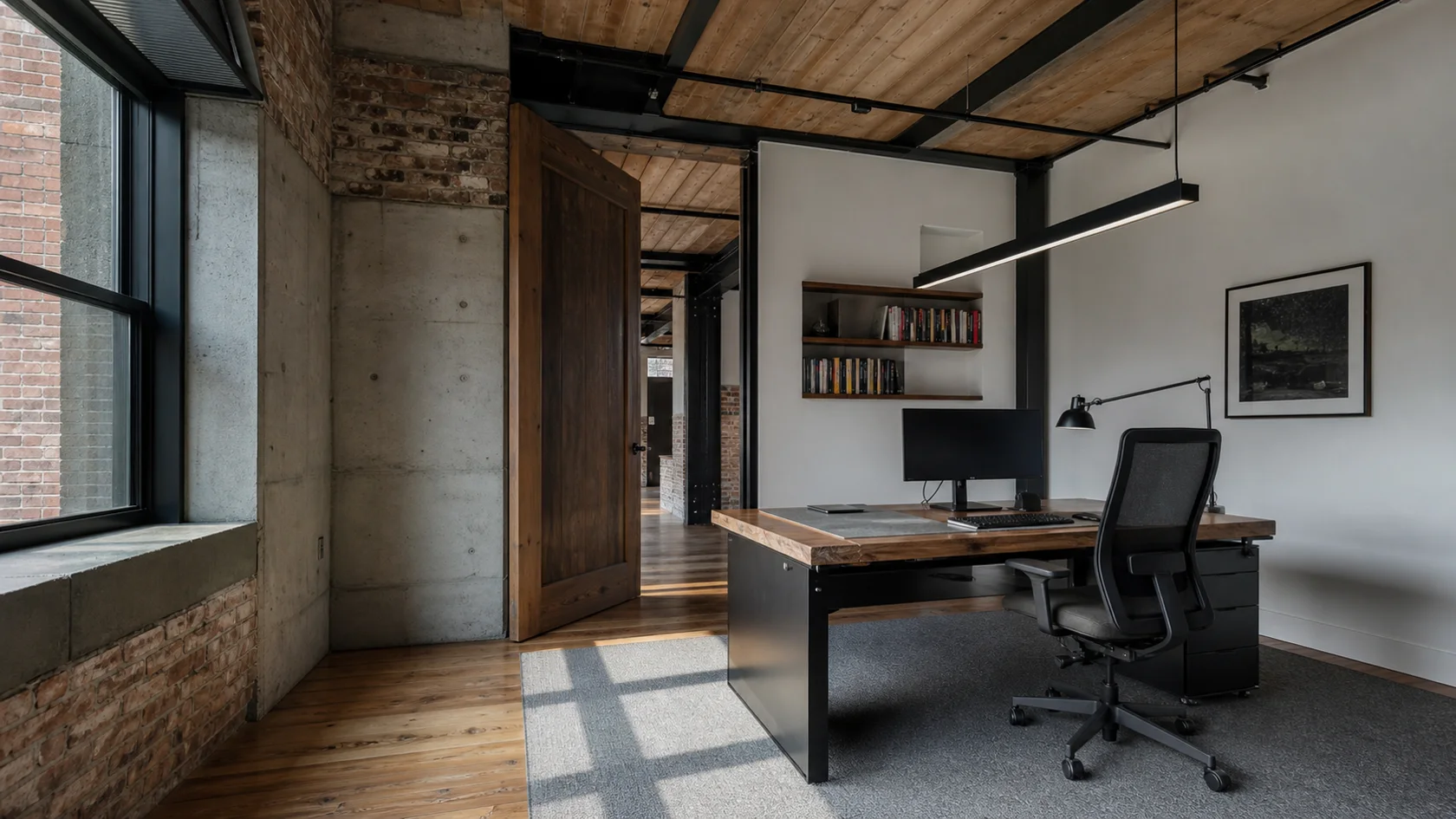 Steel Desk Industrial Home Office