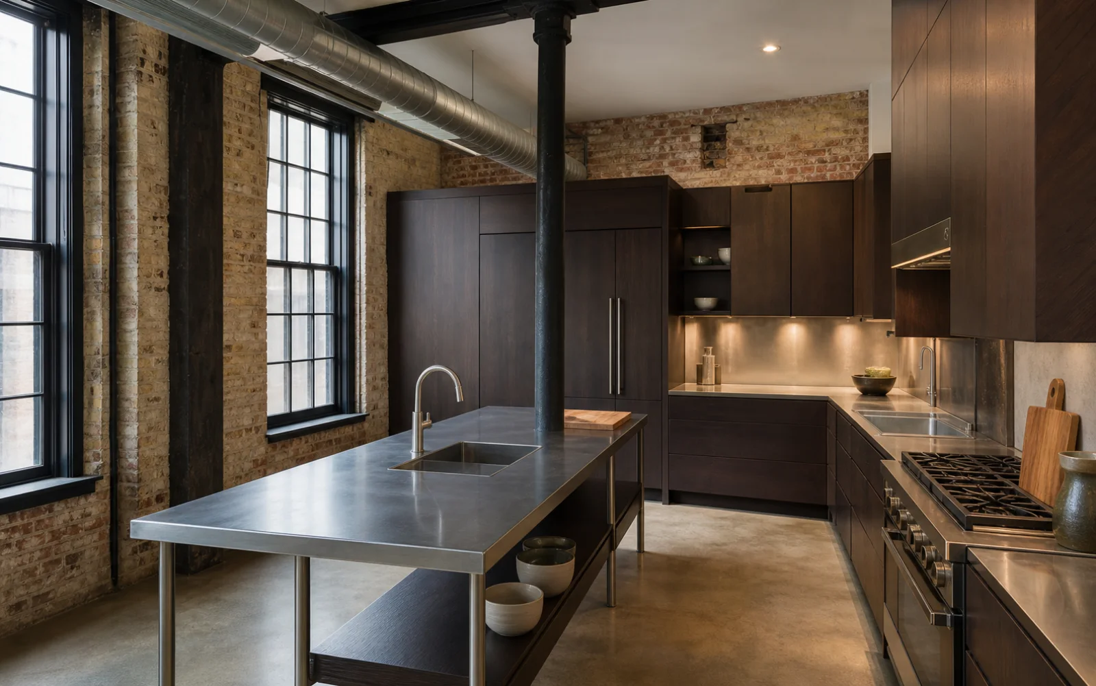 Industrial kitchen interior