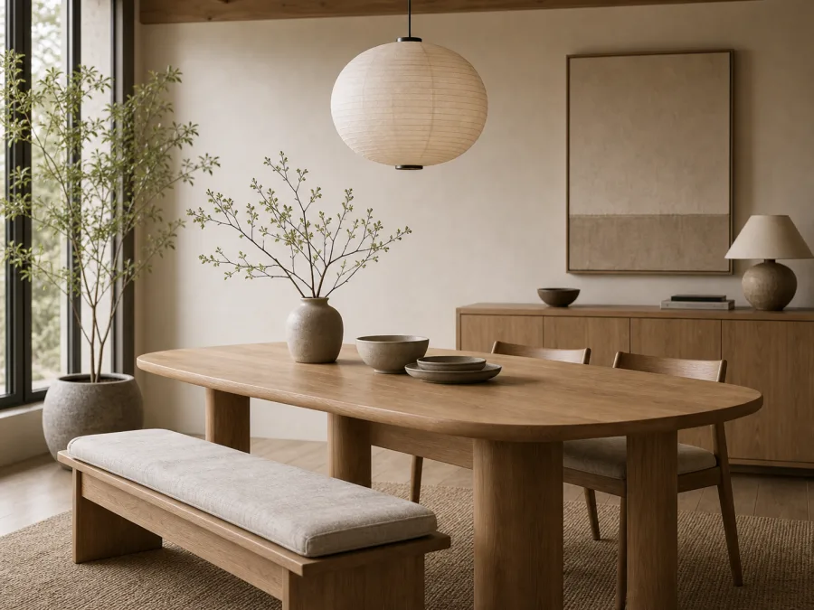 Japandi Dining room interior