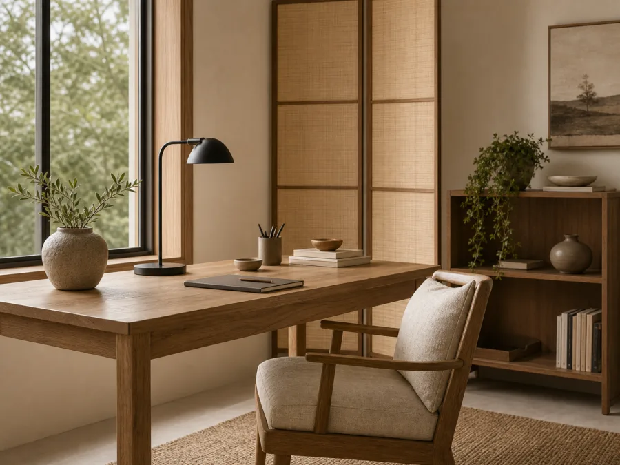 Japandi Home office interior