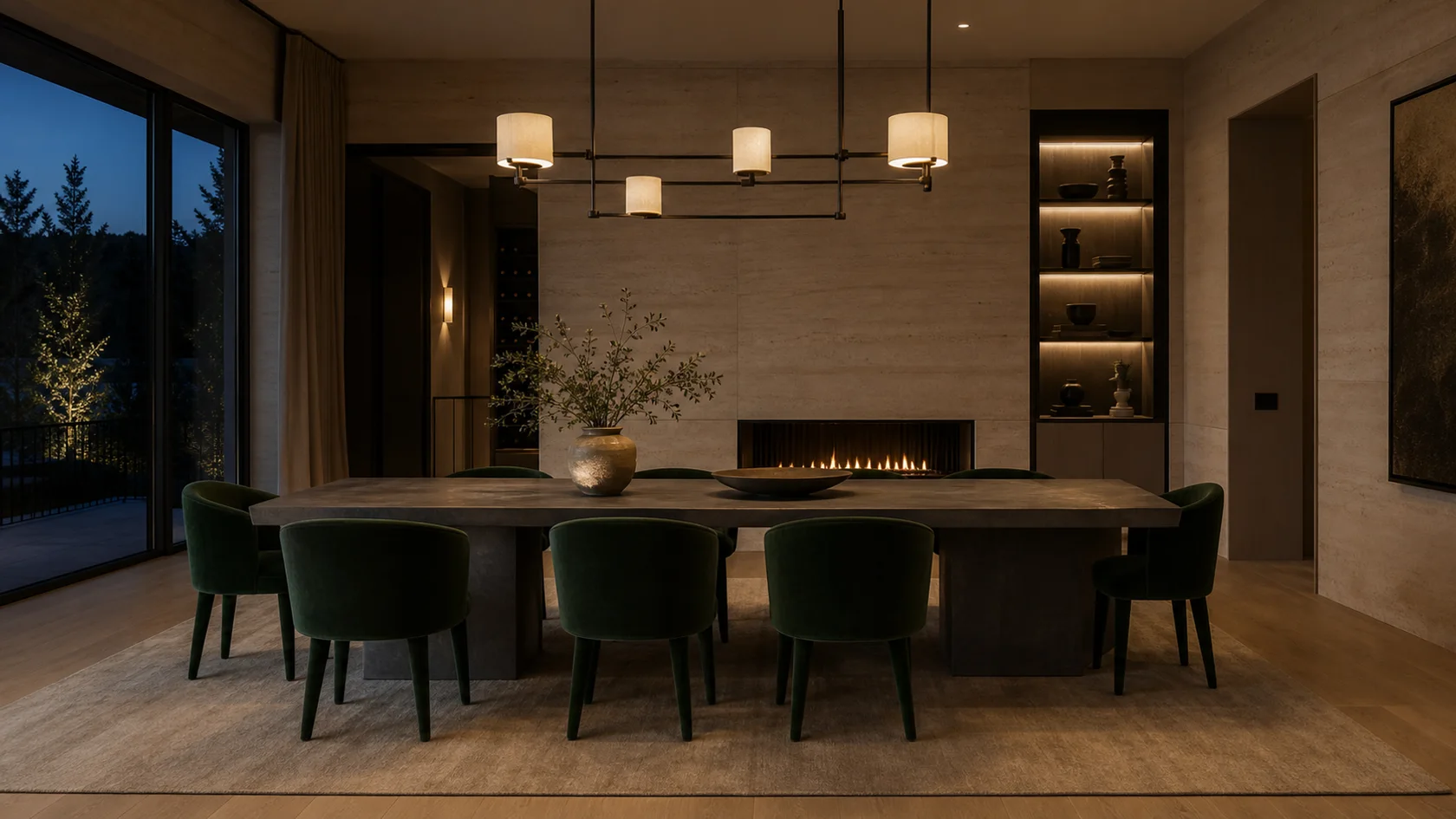 Evening Luxe Modern Dining Room