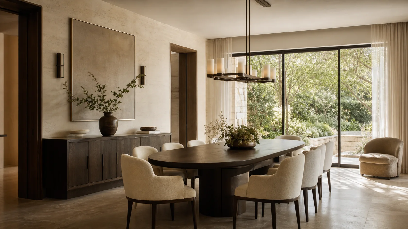 Oval Timber Luxe Modern Dining Room