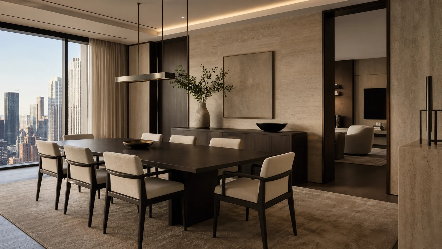 Skyline Luxe Modern Dining Room