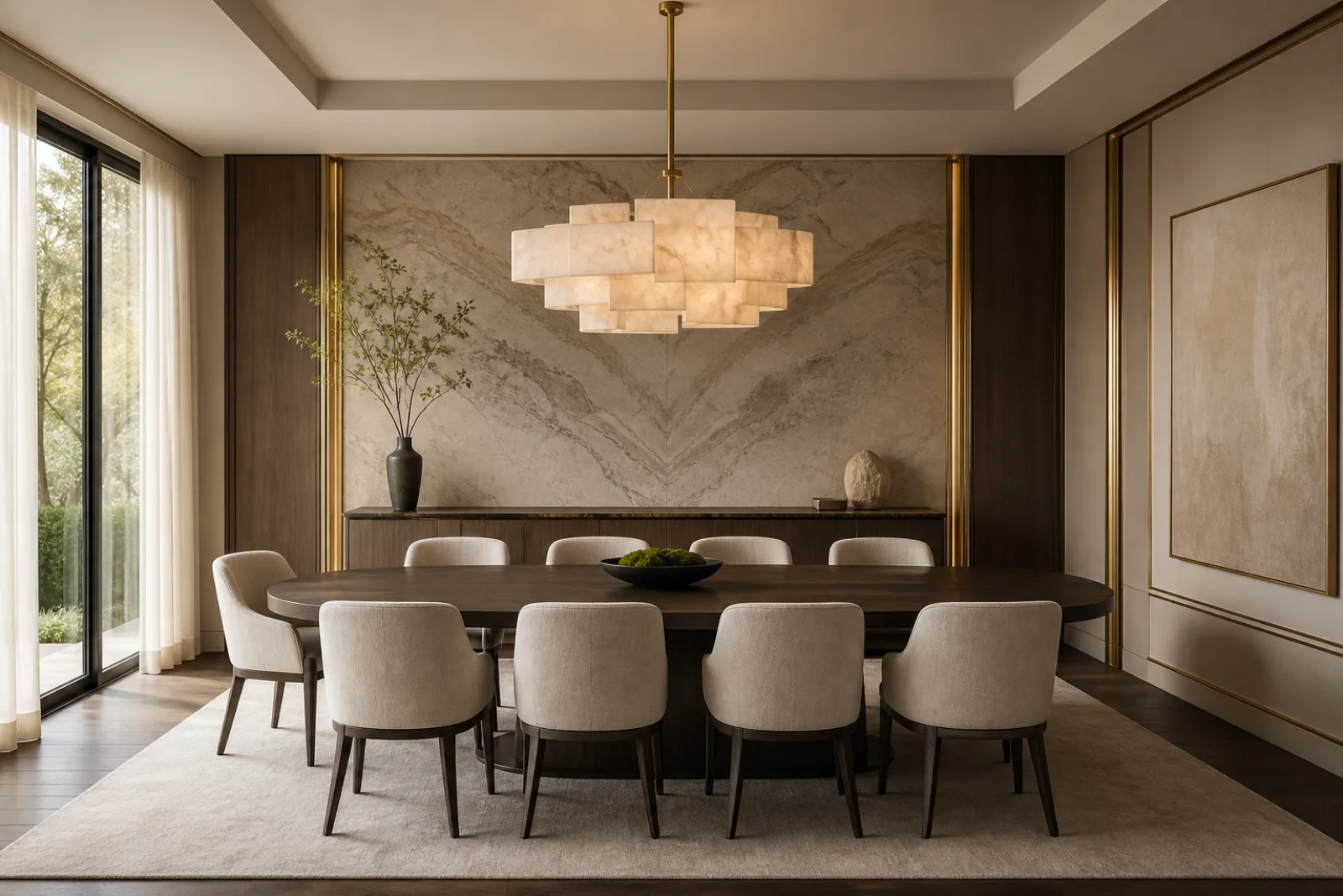 Luxe Modern Dining room interior