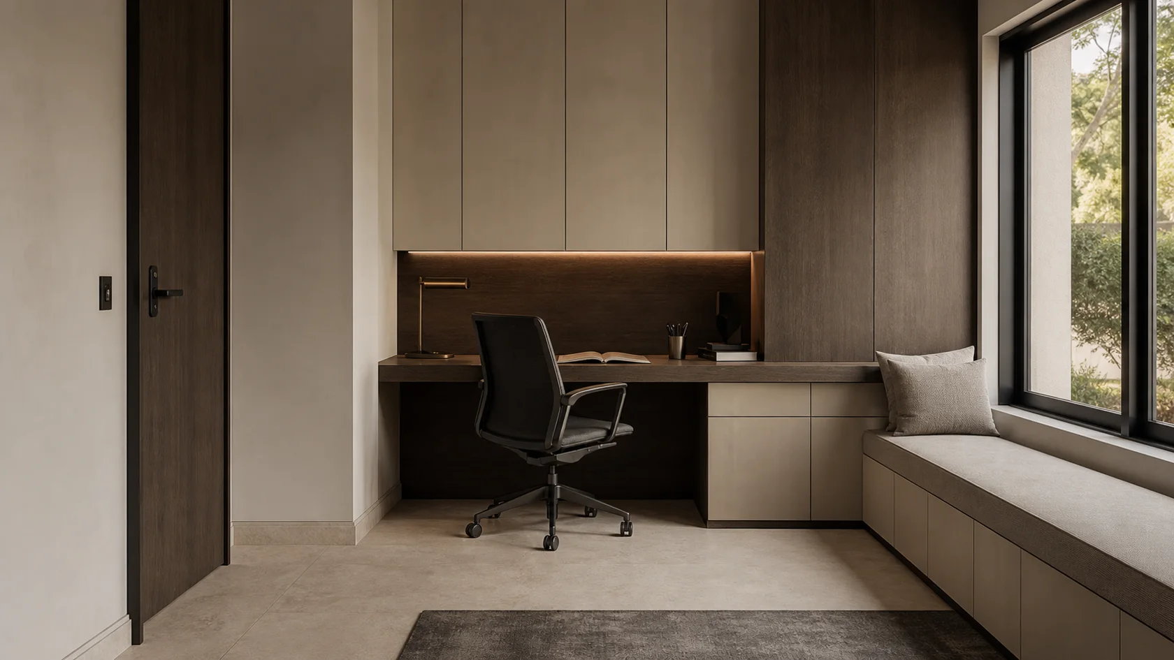 Compact Lacquer Luxe Modern Home Office