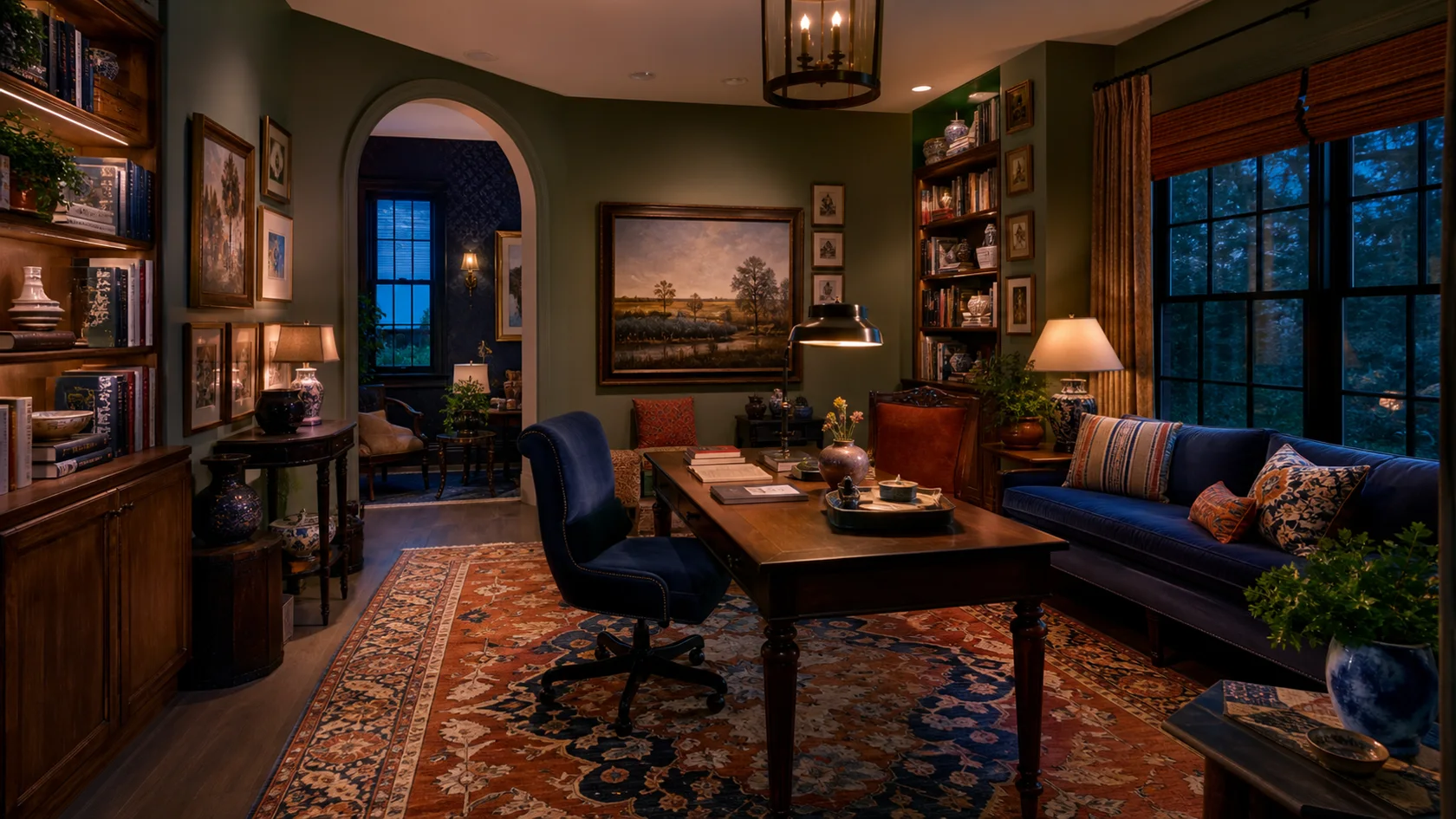 Evening Zones Maximalist Home Office
