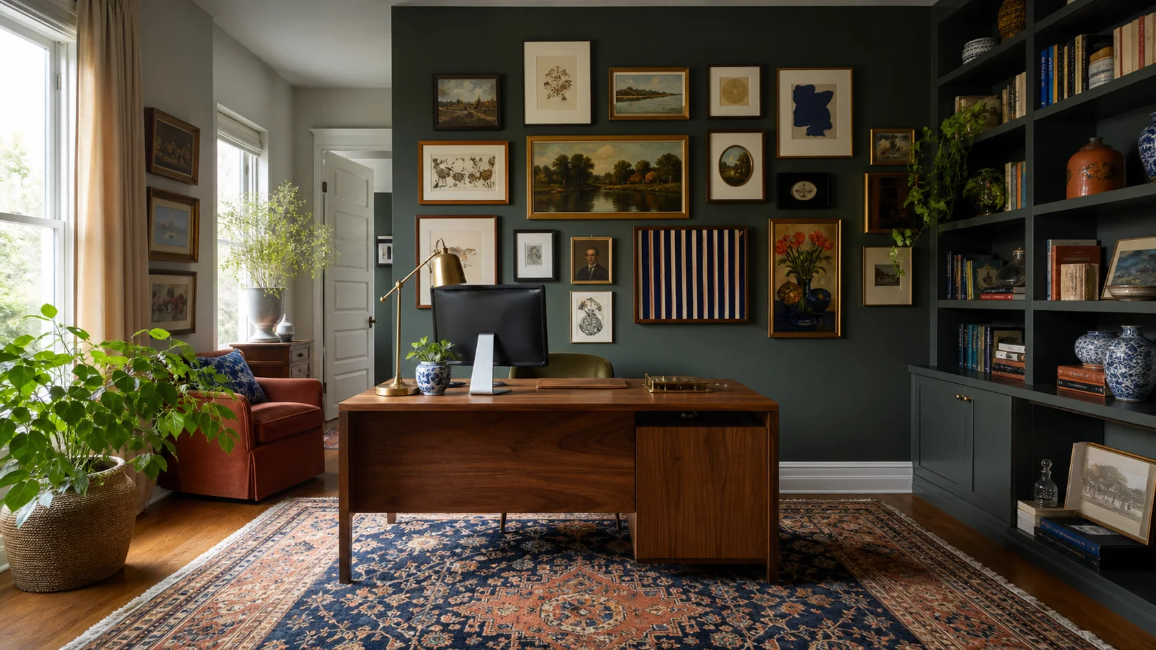 Gallery Desk Maximalist Home Office