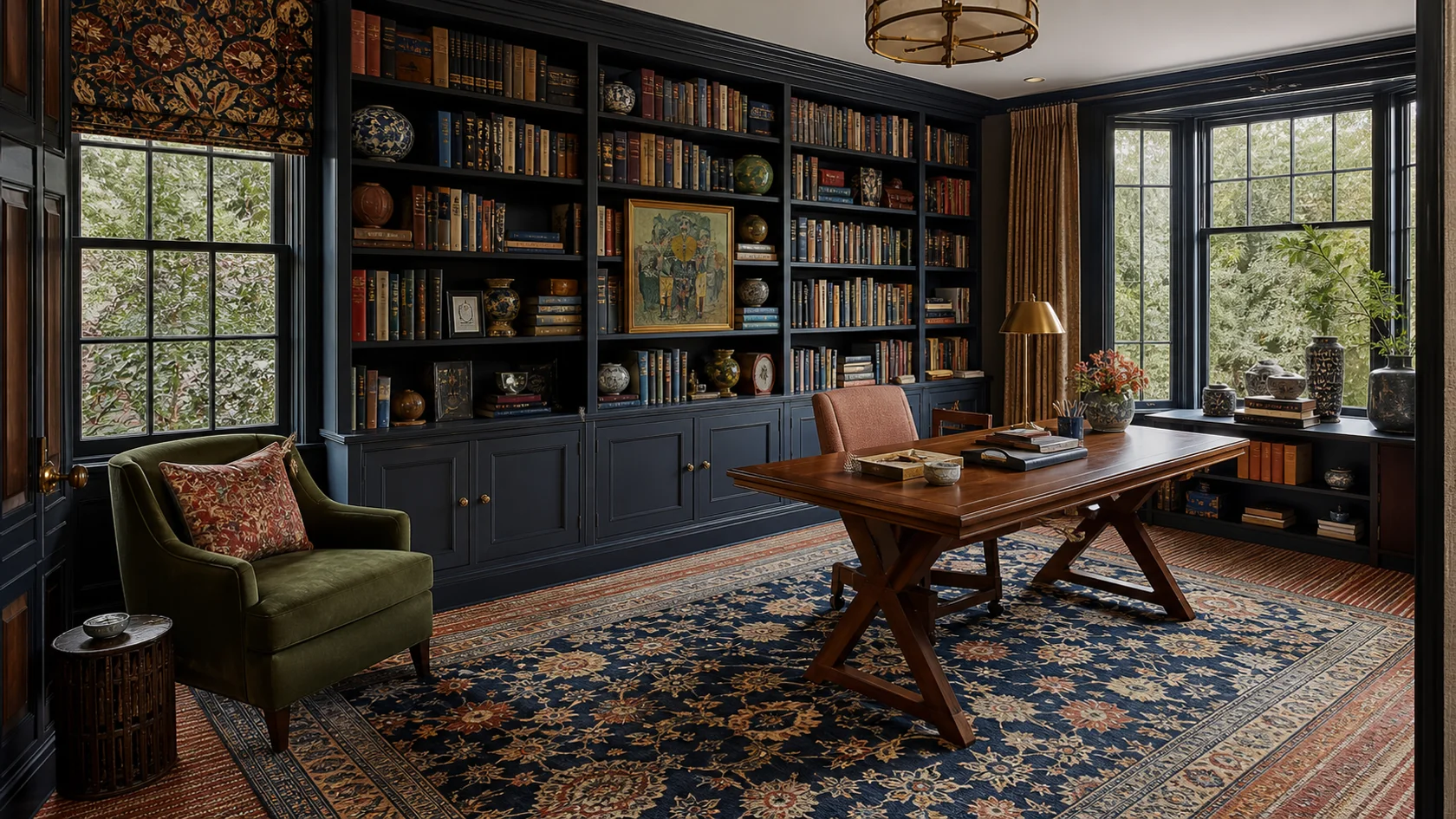 Library Collection Maximalist Home Office