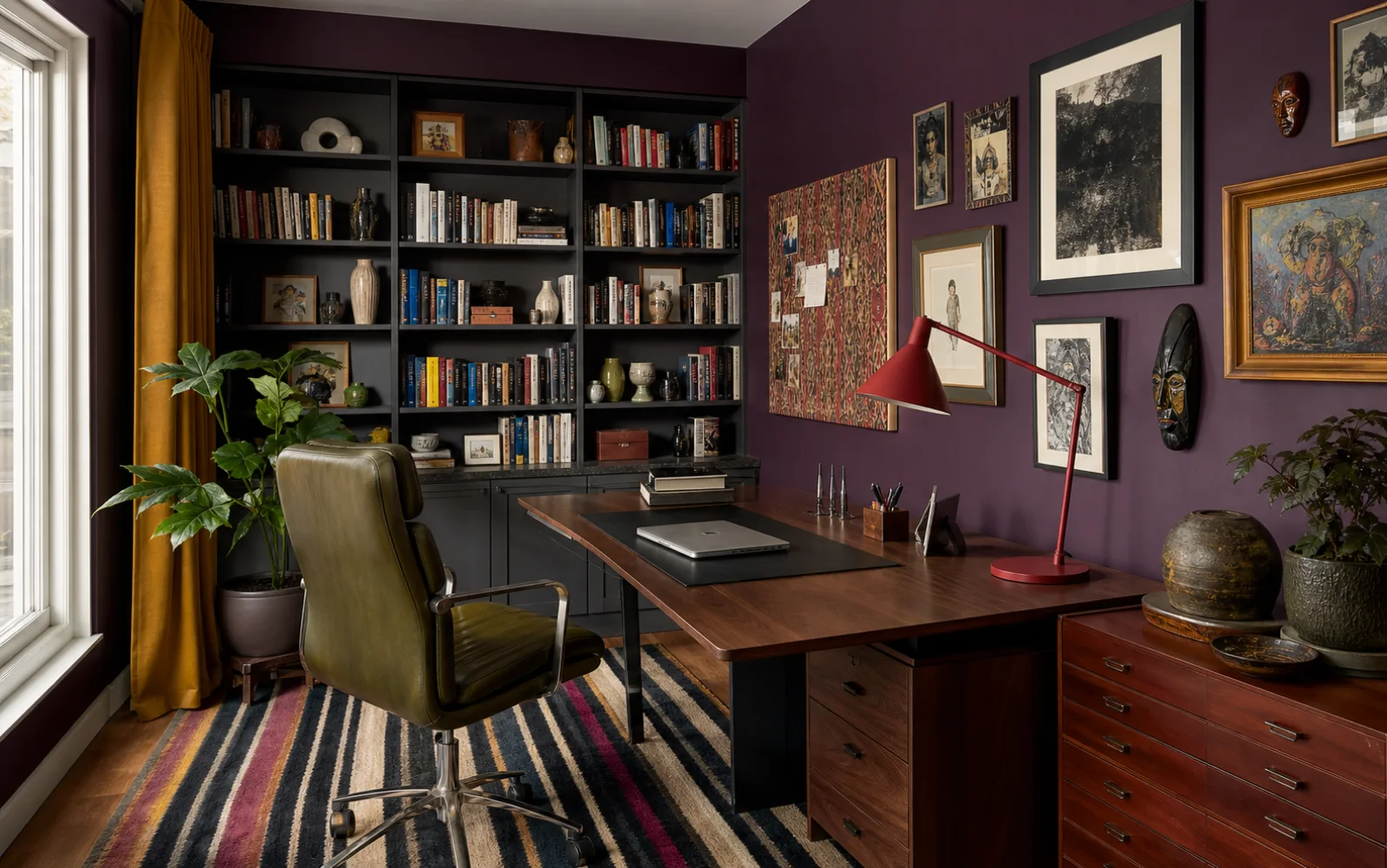 Maximalist Home office interior
