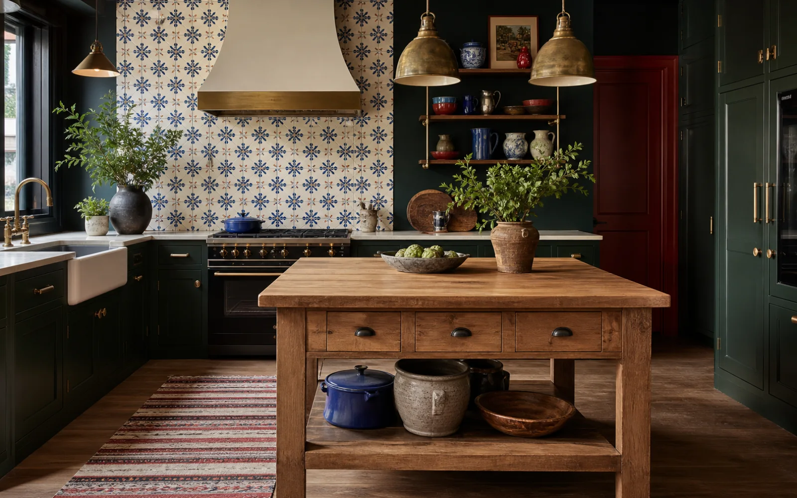 Maximalist kitchen interior