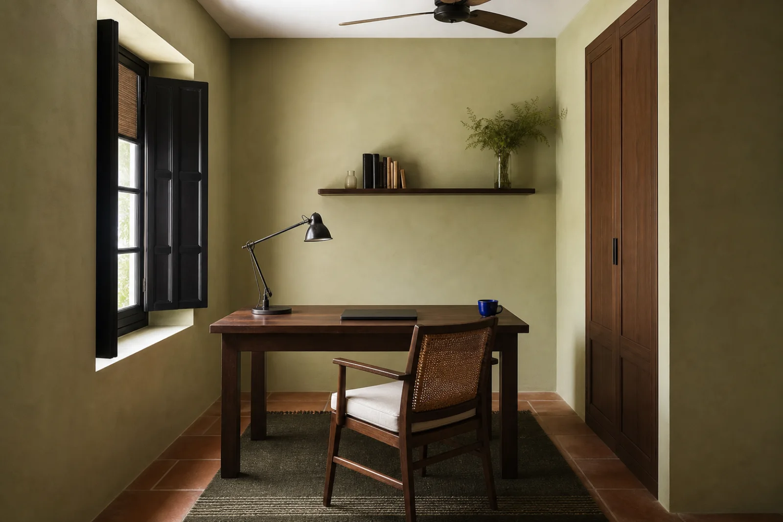 Mediterranean Home office interior