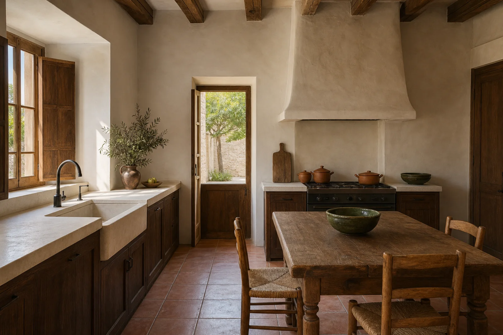 Mediterranean kitchen interior