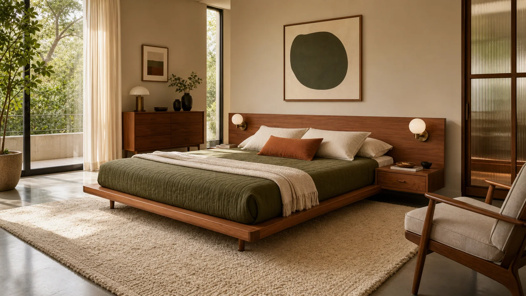 Teak Mid-Century Modern Bedroom