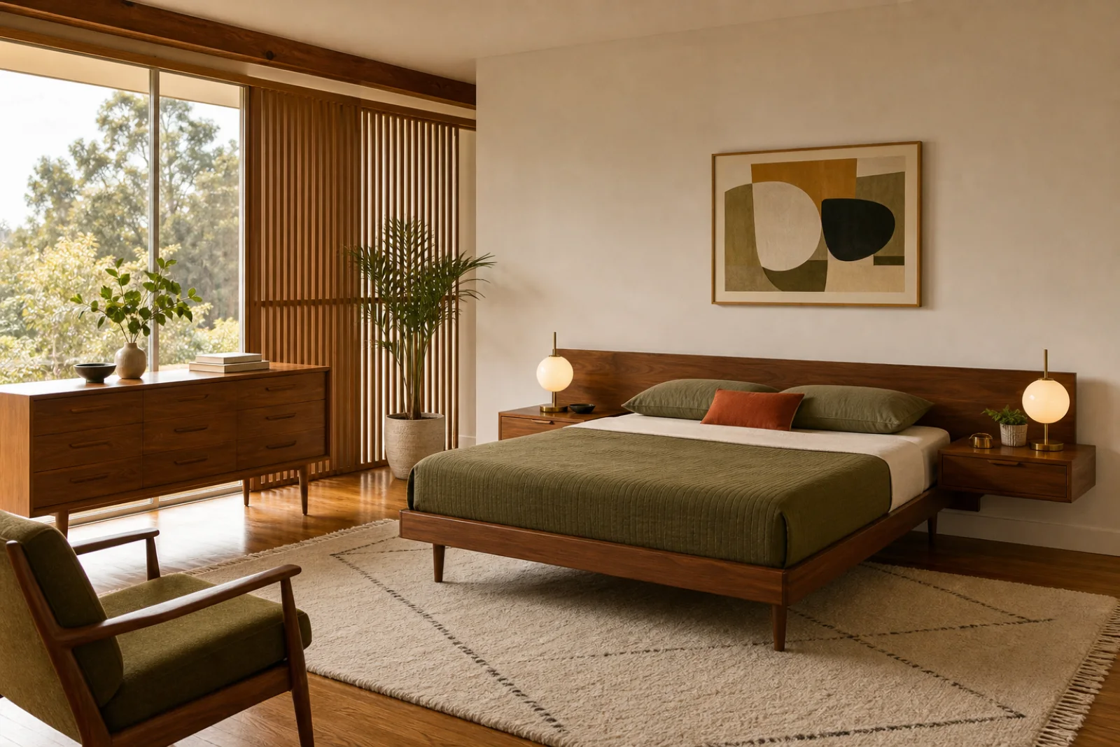 Mid-Century Modern styled corner