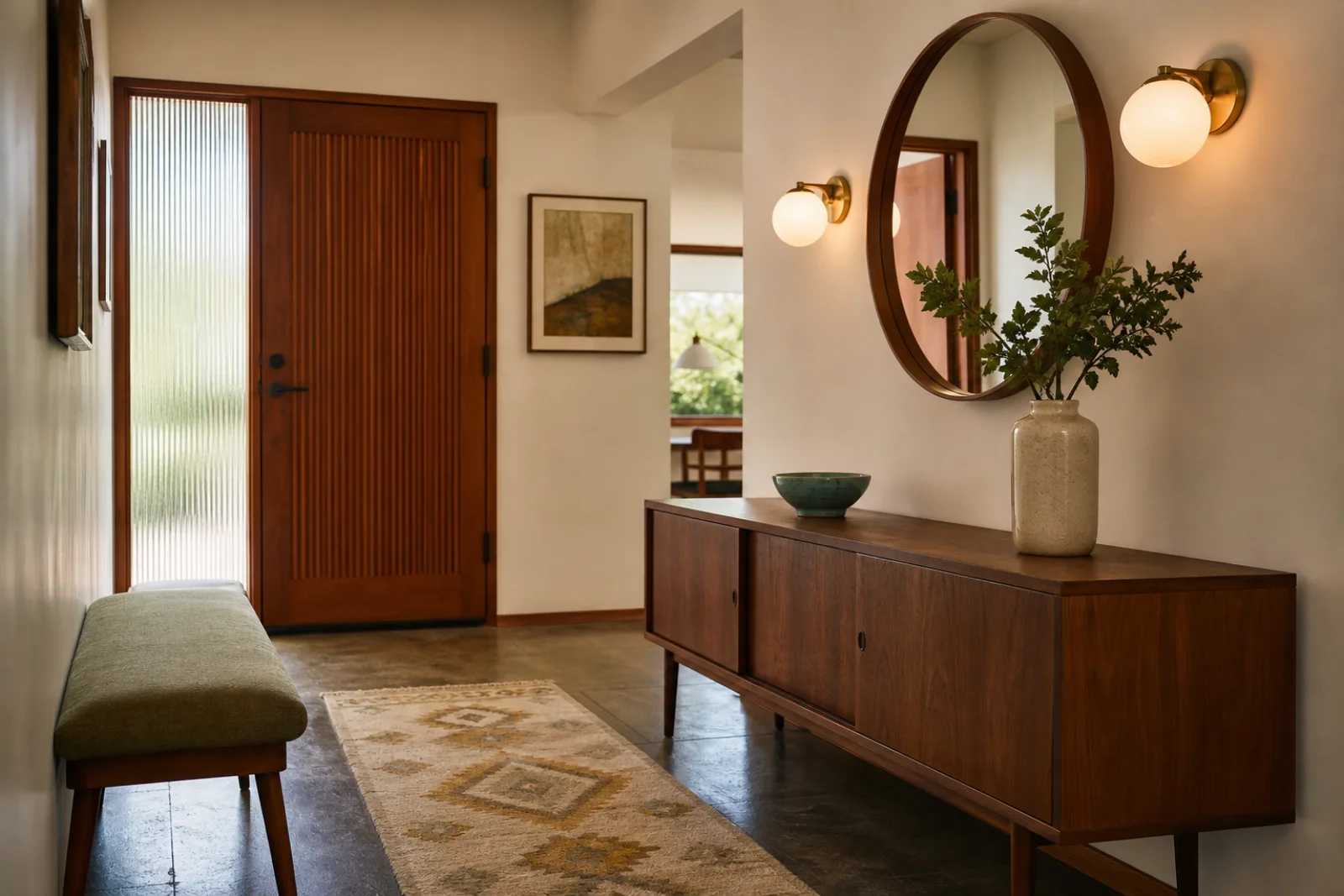 Mid-Century Modern Entryway interior